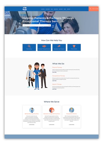 Blue Sky Therapy Website Design In HubSpot