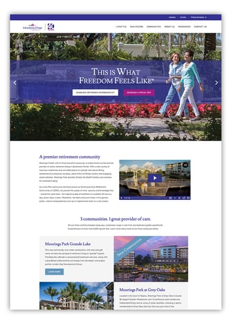Retirement Community Website Design In HubSpot CMS