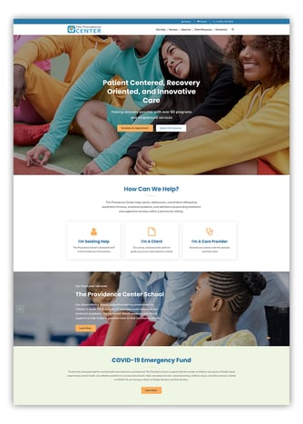 Providence Center In Rhode Island Website Designed In HubSpot