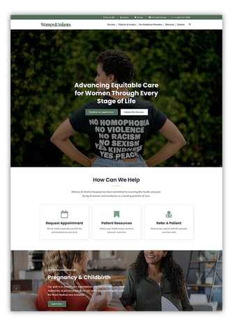 Woman and Infants Hospital Website Design