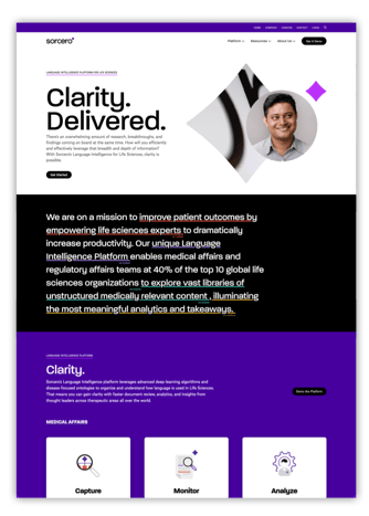 sorcero SaaS Software Website Design